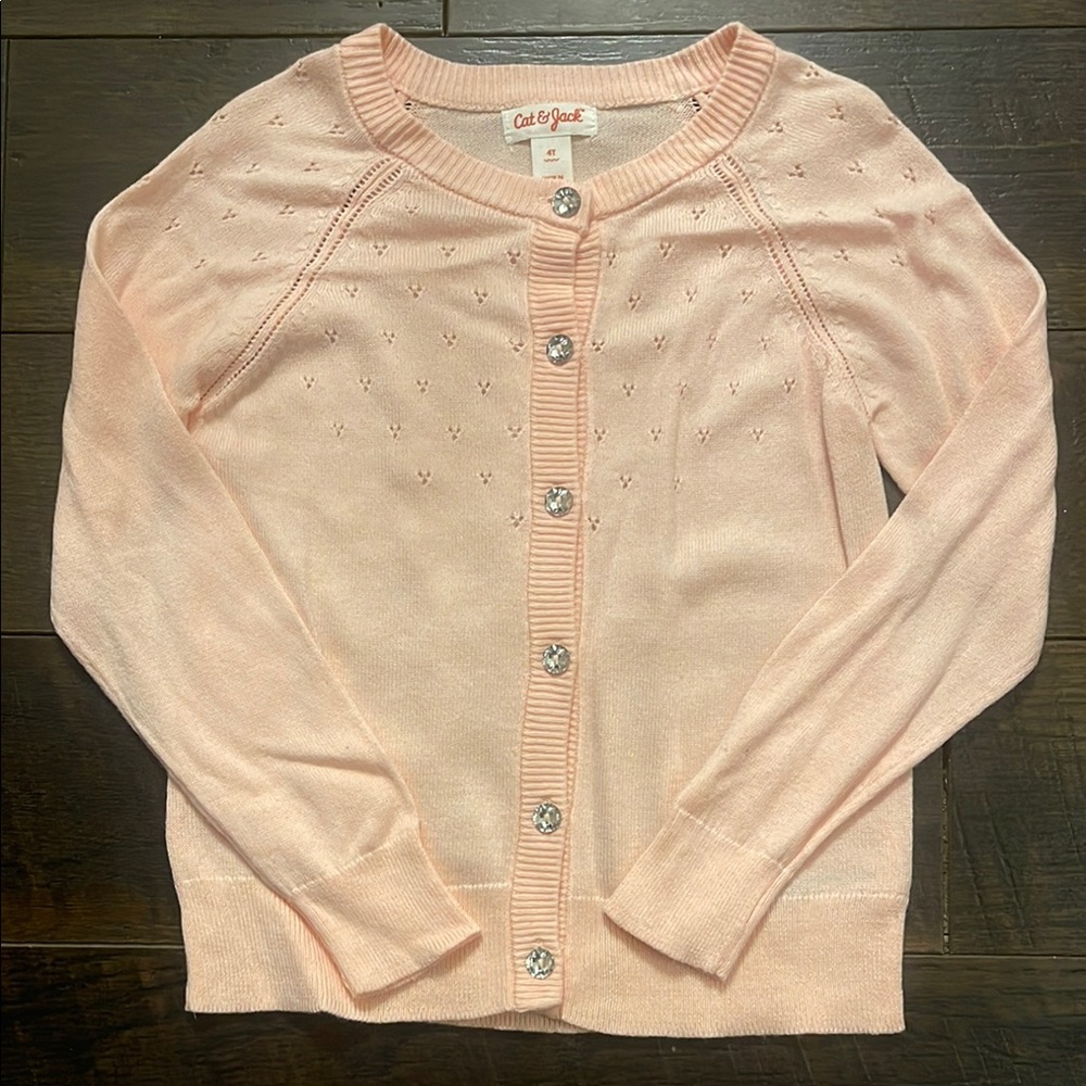Cat & Jack Pink Button-Up Sweater